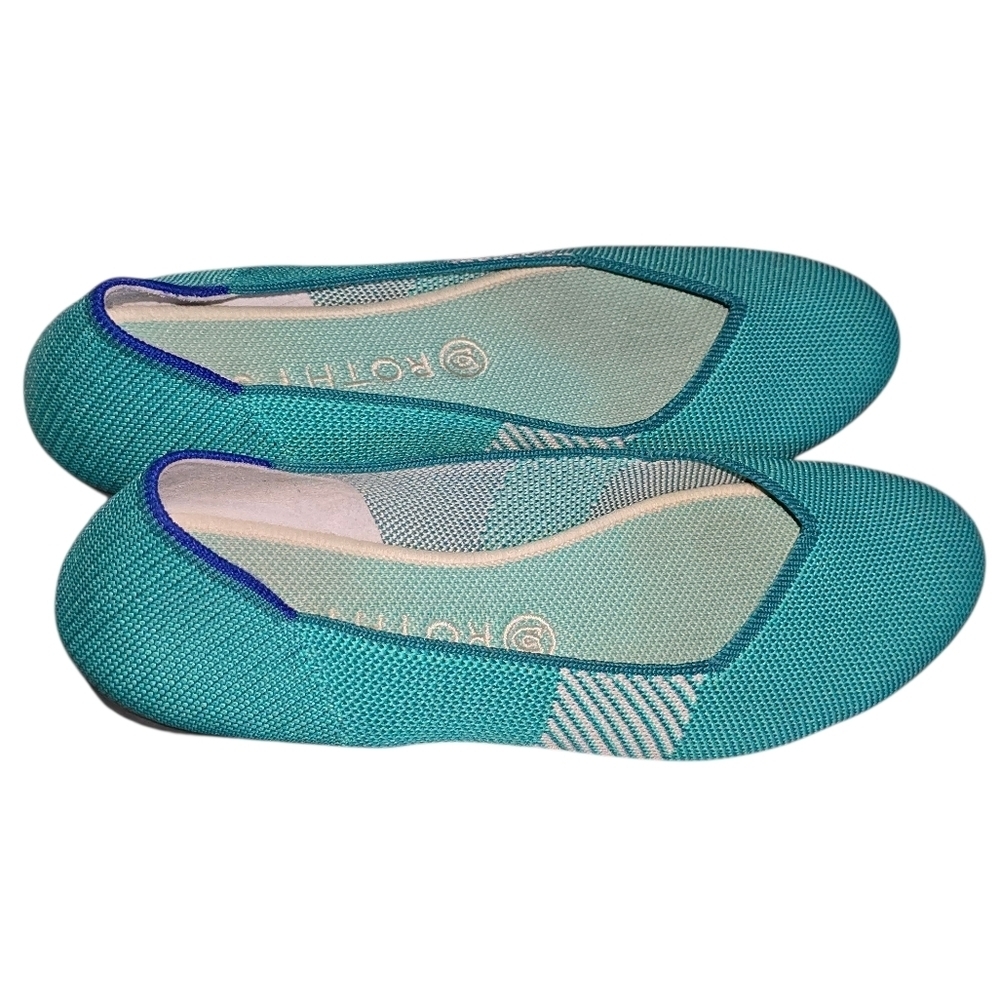 Rothy's Women's Calypso Teal Ballet Flats Size 9.5 Slip On Office Wear - Picture 4 of 8